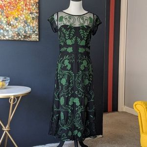 Black and green dress